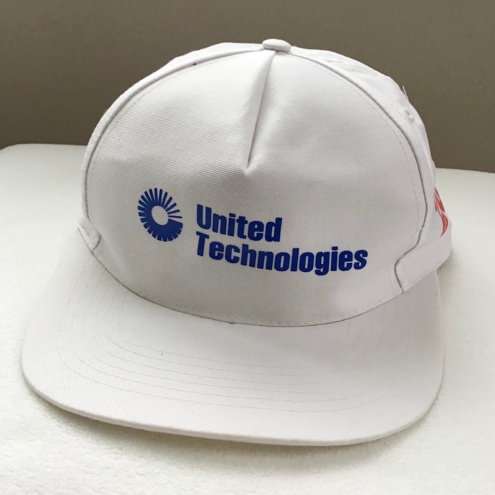Vintage Head To Toe 90’s White United Technologies Logo Trucker Hat